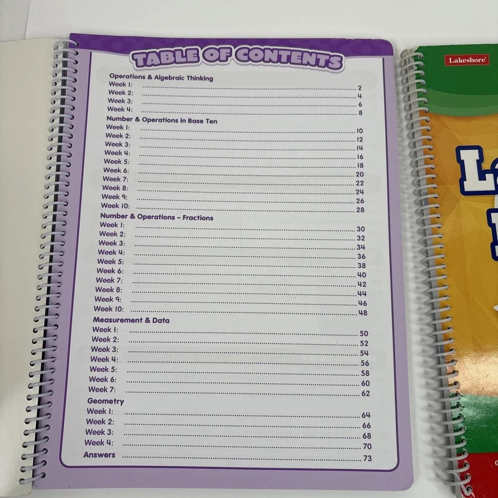 2 Set Of Daily  Math & Language‎ Practice Journals Grades 5, Unused